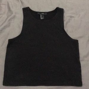 Black cropped tank top